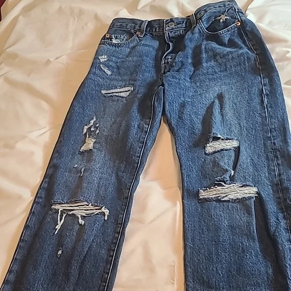 Levi 501 Button fly jeans size 25x30 - Picture 2 of 7